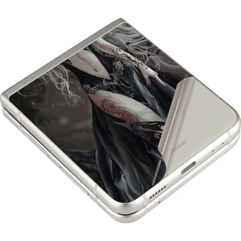 Gothic Princess with Silver Dragon by Nene Thomas Galaxy Z Flip4 5G Skin